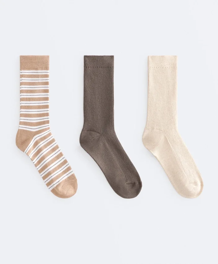 3 Pairs of Cotton Blend Classic Socks 3 Pairs of Cotton Blend Classic Socks