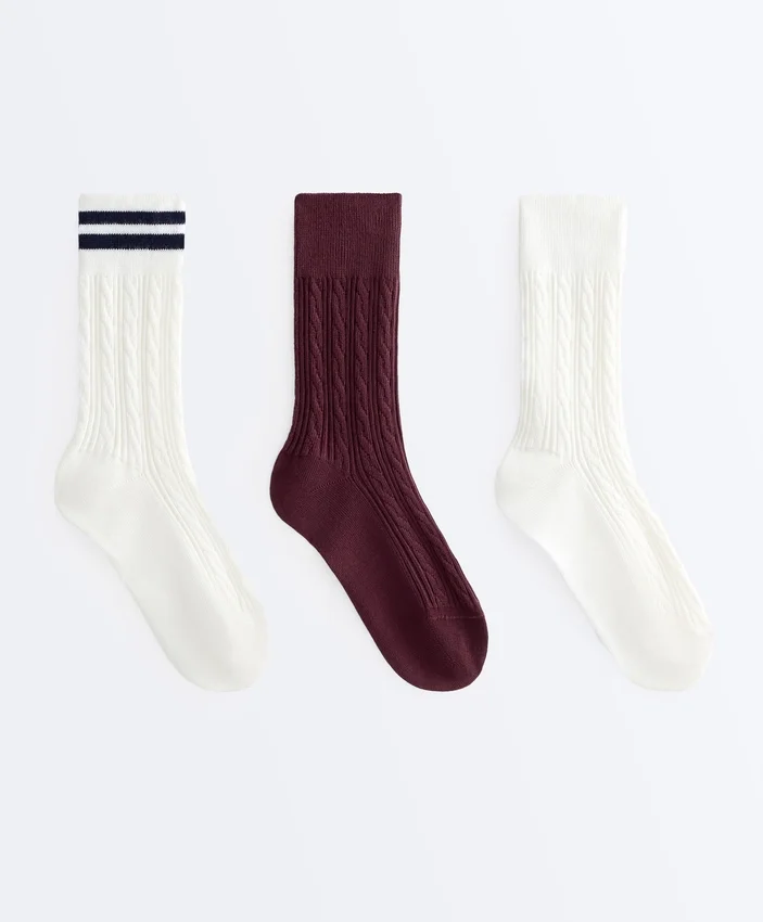 3 Pairs of Cotton Blend Classic Socks 3 Pairs of Cotton Blend Classic Socks
