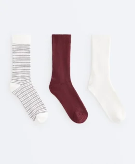 3 Pairs of Cotton Blend Classic Socks