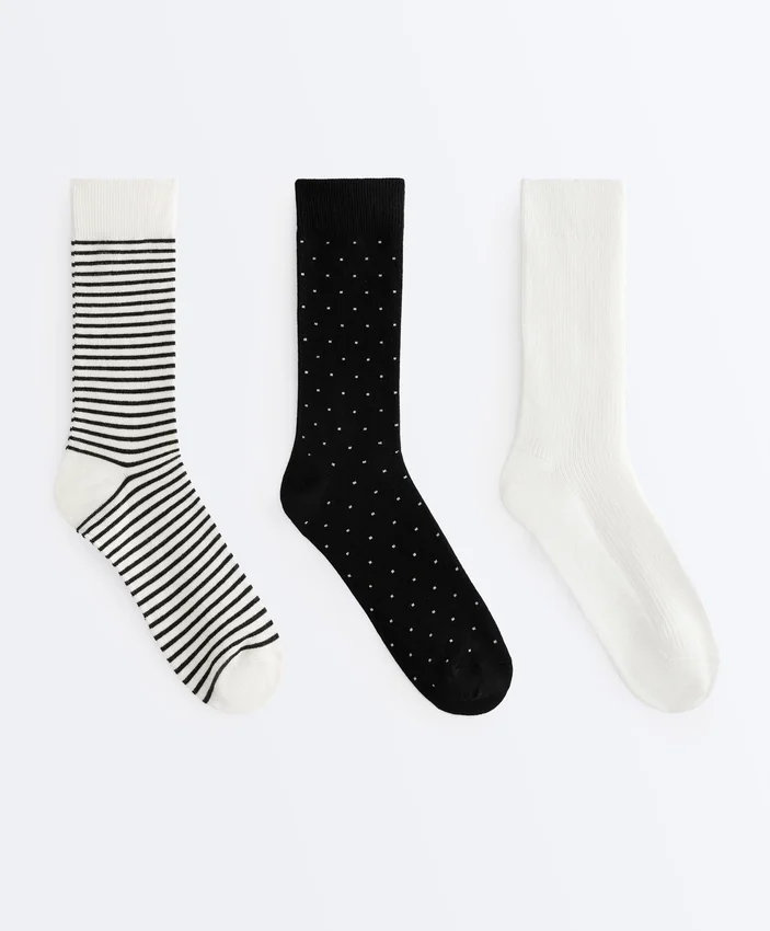 3 Pairs of Cotton Blend Classic Socks 3 Pairs of Cotton Blend Classic Socks