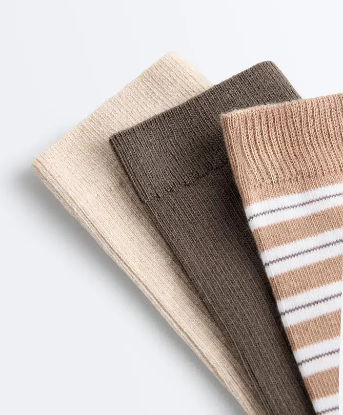3 Pairs of Cotton Blend Classic Socks 3 Pairs of Cotton Blend Classic Socks