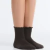 3 Pairs of Cotton Blend Quarter Socks with Curled Edge 3 Pairs of Cotton Blend Quarter Socks with Curled Edge