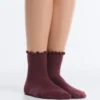 3 Pairs of Cotton Blend Quarter Socks with Curled Edge 3 Pairs of Cotton Blend Quarter Socks with Curled Edge