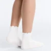3 Pairs of Cotton Blend Quarter Socks with Curled Edge 3 Pairs of Cotton Blend Quarter Socks with Curled Edge