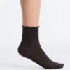 3 Pairs of Cotton Blend Quarter Socks with Curled Edge 3 Pairs of Cotton Blend Quarter Socks with Curled Edge