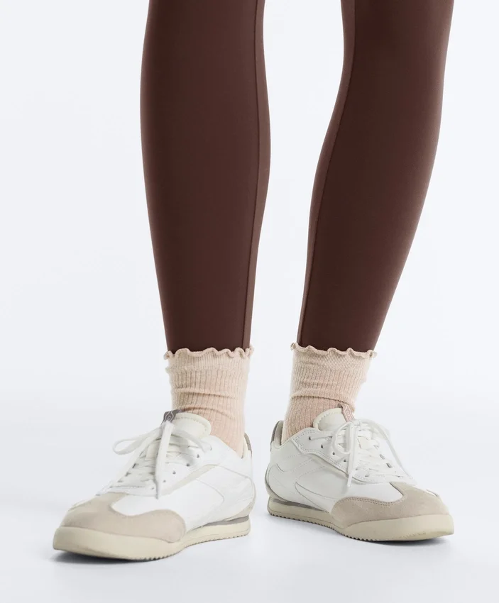 3 Pairs of Cotton Blend Quarter Socks with Curled Edge 3 Pairs of Cotton Blend Quarter Socks with Curled Edge
