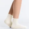 3 Pairs of Cotton Blend Quarter Socks with Curled Edge 3 Pairs of Cotton Blend Quarter Socks with Curled Edge