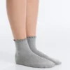 3 Pairs of Cotton Blend Quarter Socks with Curled Edge 3 Pairs of Cotton Blend Quarter Socks with Curled Edge