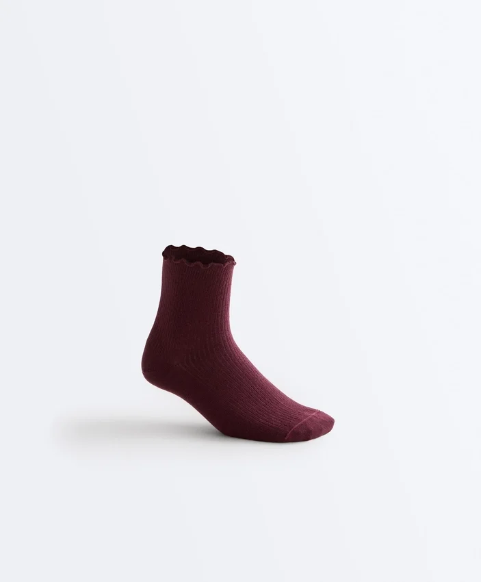 3 Pairs of Cotton Blend Quarter Socks with Curled Edge 3 Pairs of Cotton Blend Quarter Socks with Curled Edge