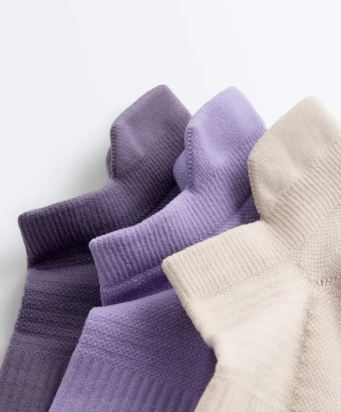 3 Pairs of Polyamide Blend Sports Sneaker Socks with Heel Tab 3 Pairs of Polyamide Blend Sports Sneaker Socks with Heel Tab