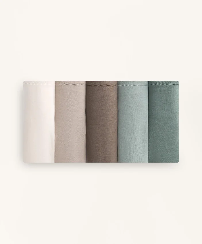 5 Cotton Blend Thongs 5 Cotton Blend Thongs