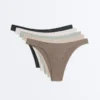 5 Cotton Rib U-Cut Brazilian Briefs 5 Cotton Rib U-Cut Brazilian Briefs