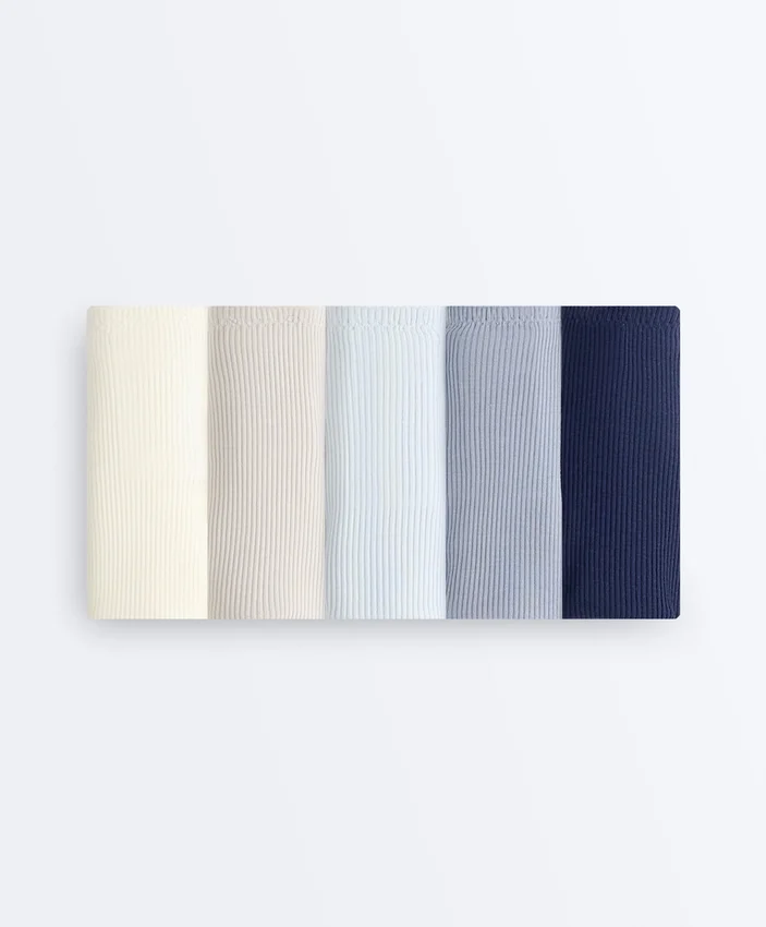 5 Cotton Rib U-Cut Brazilian Briefs 5 Cotton Rib U-Cut Brazilian Briefs