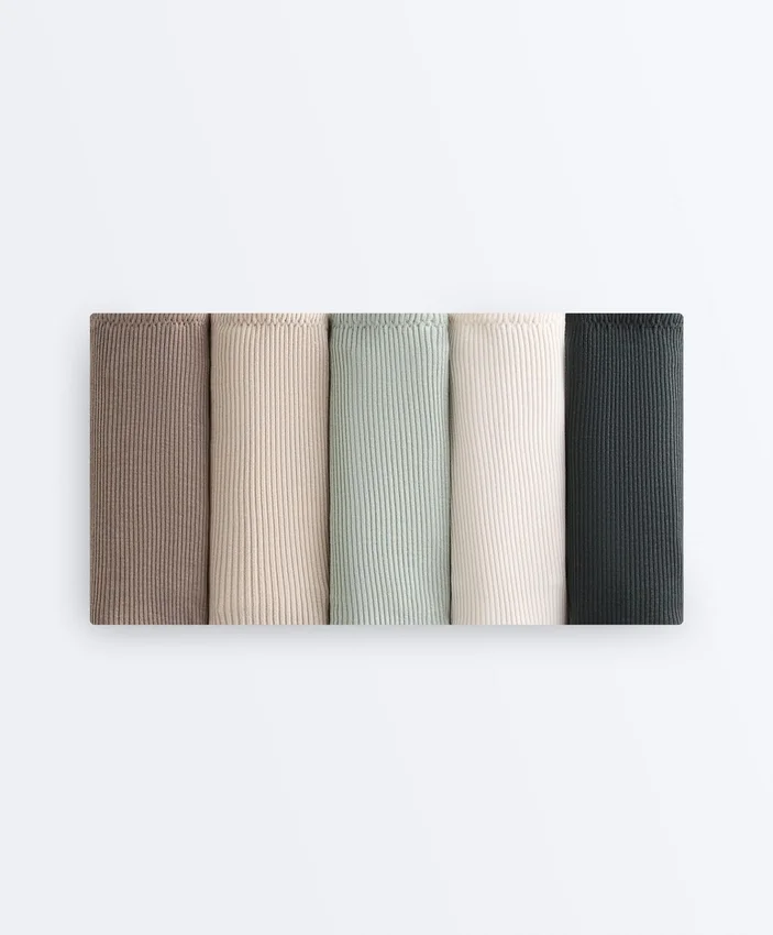 5 Cotton Rib U-Cut Brazilian Briefs 5 Cotton Rib U-Cut Brazilian Briefs