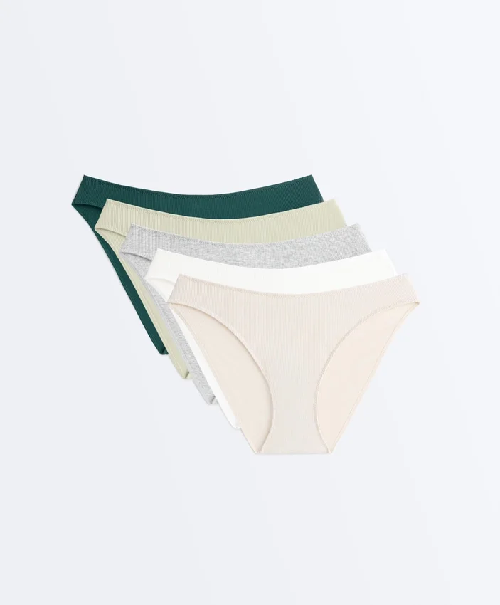 5 Cotton Rib U-Cut Classic Briefs 5 Cotton Rib U-Cut Classic Briefs