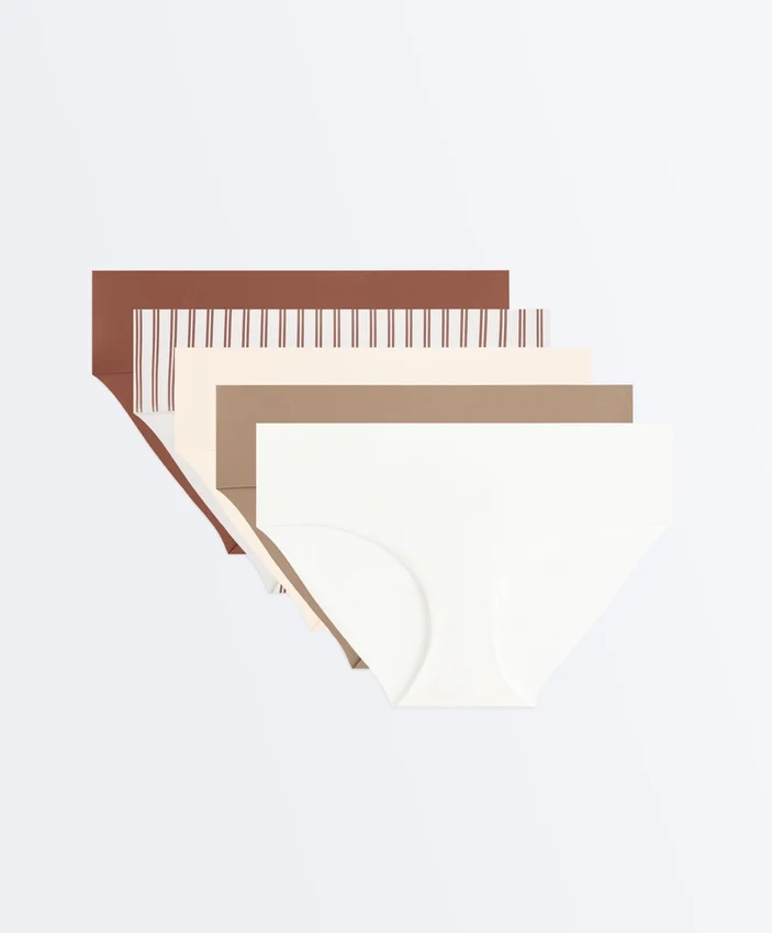5 Invisible Laser Cut Polyamide Blend Hipster Briefs 5 Invisible Laser Cut Polyamide Blend Hipster Briefs