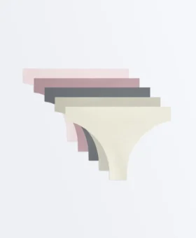 5 Invisible Laser-Cut Polyamide Blend Thongs