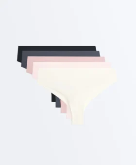 5 Laser-Cut Polyamide Blend Brazilian Briefs