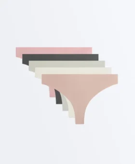 5 Laser-Cut Polyamide Blend Rib Thongs