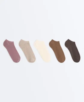 5 Pairs of Cotton Blend Sneaker Socks