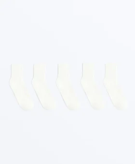 5 Pairs of Quarter Length Mixed Cotton Socks