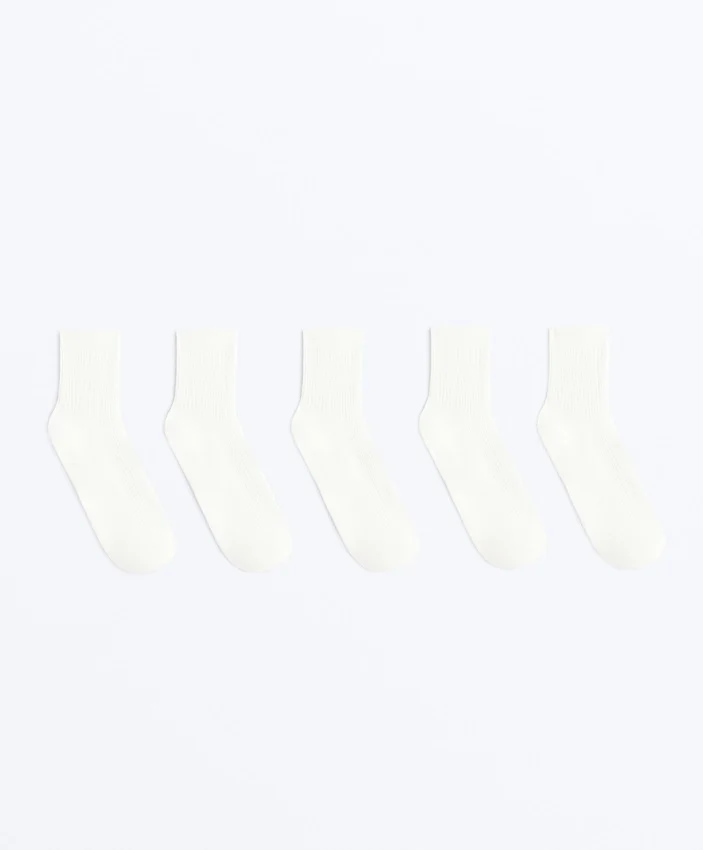 5 Pairs of Quarter Length Mixed Cotton Socks 5 Pairs of Quarter Length Mixed Cotton Socks