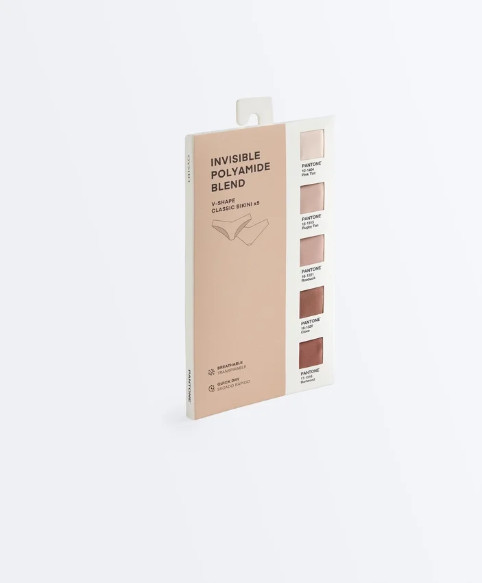 5 Pantone™ Invisible Polyamide Blend V-Cut Classic Briefs 5 Pantone™ Invisible Polyamide Blend V-Cut Classic Briefs