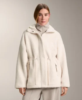 Adjustable Waist Faux-Shearling Jacket