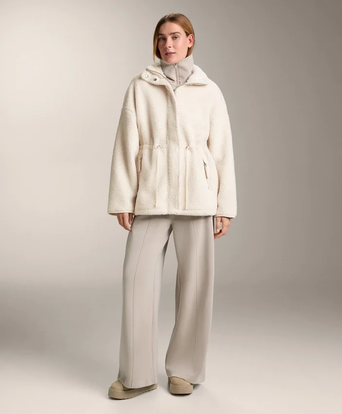 Adjustable Waist Faux-Shearling Jacket Adjustable Waist Faux-Shearling Jacket