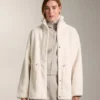Adjustable Waist Faux-Shearling Jacket Adjustable Waist Faux-Shearling Jacket