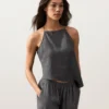 Asymmetric 100% Linen Sleeveless Top Asymmetric 100% Linen Sleeveless Top