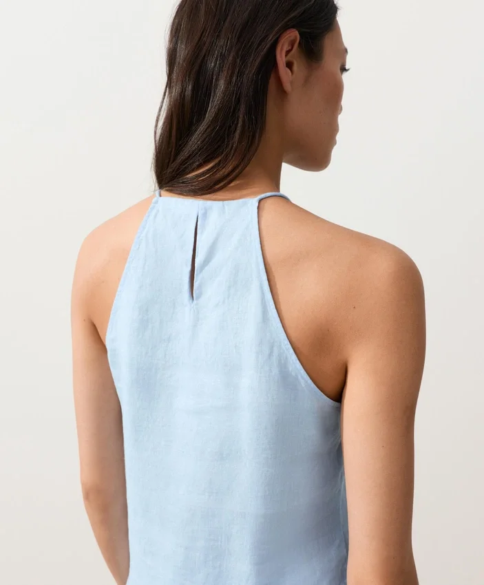 Asymmetric 100% Linen Sleeveless Top Asymmetric 100% Linen Sleeveless Top