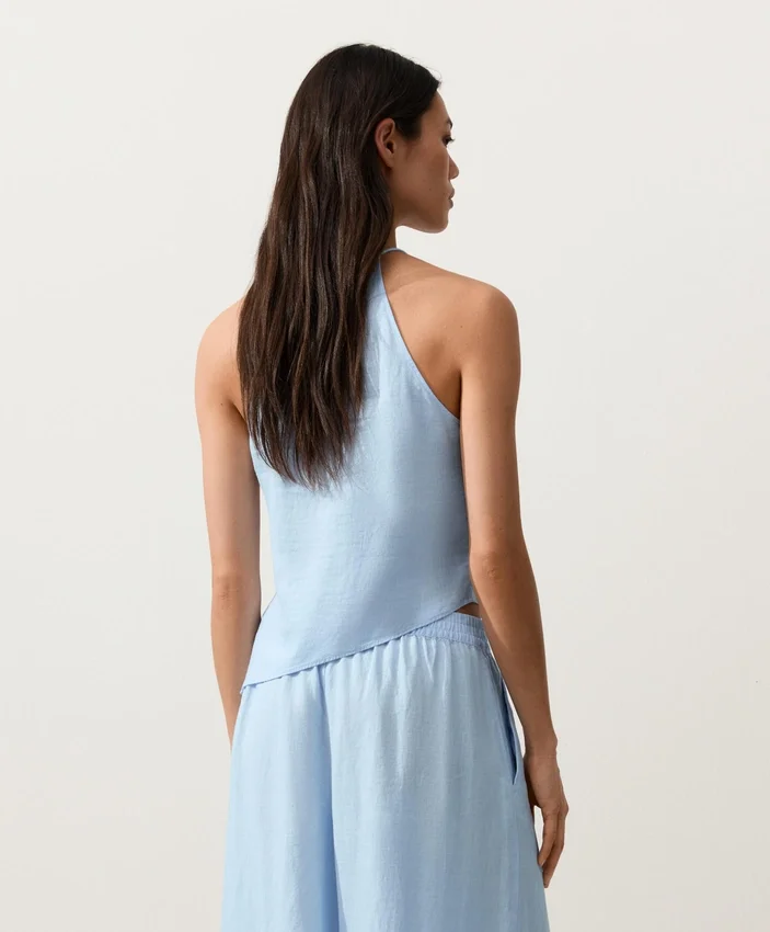 Asymmetric 100% Linen Sleeveless Top Asymmetric 100% Linen Sleeveless Top