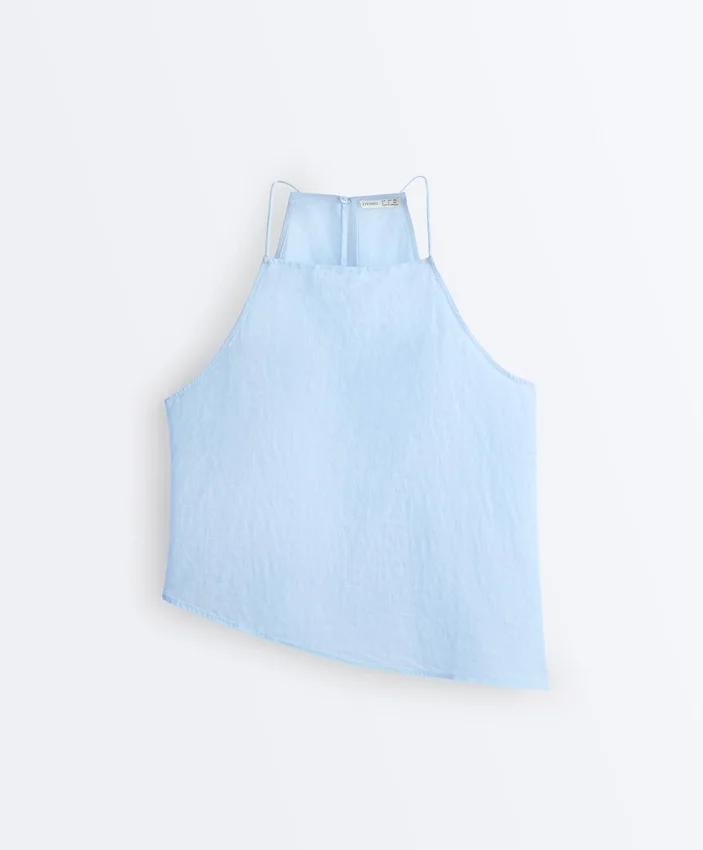Asymmetric 100% Linen Sleeveless Top Asymmetric 100% Linen Sleeveless Top