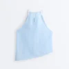 Asymmetric 100% Linen Sleeveless Top Asymmetric 100% Linen Sleeveless Top