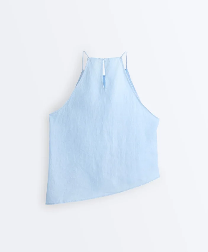 Asymmetric 100% Linen Sleeveless Top Asymmetric 100% Linen Sleeveless Top