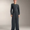 Asymmetric Stripe Sweatshirt with Modal Asymmetric Stripe Sweatshirt with Modal