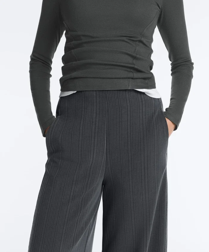 Asymmetric Stripe Trousers with Modal Asymmetric Stripe Trousers with Modal