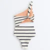 Asymmetric Striped Crochet Trikini Asymmetric Striped Crochet Trikini