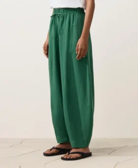 Balloon Trousers Lyocell Blend and 24% Linen with Seams