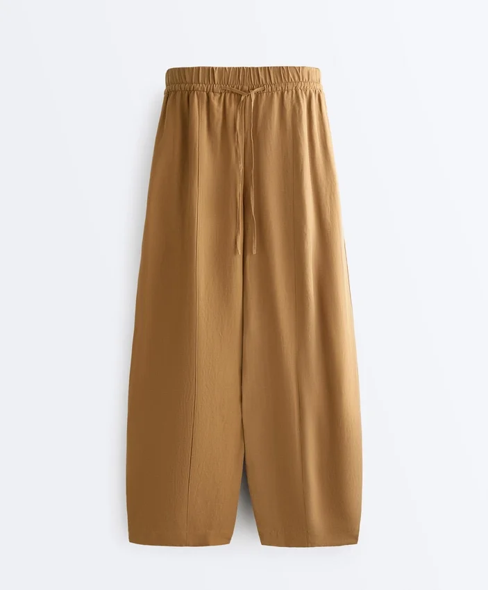 Balloon Trousers Lyocell Blend and 24% Linen with Seams Balloon Trousers Lyocell Blend and 24% Linen with Seams