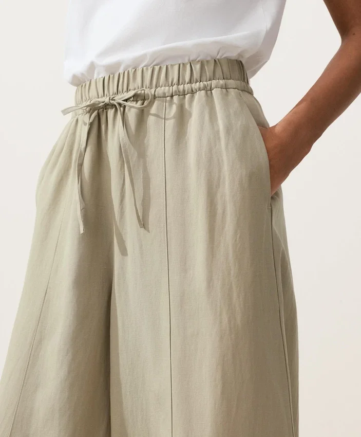 Balloon Trousers Lyocell Blend and 24% Linen with Seams Balloon Trousers Lyocell Blend and 24% Linen with Seams