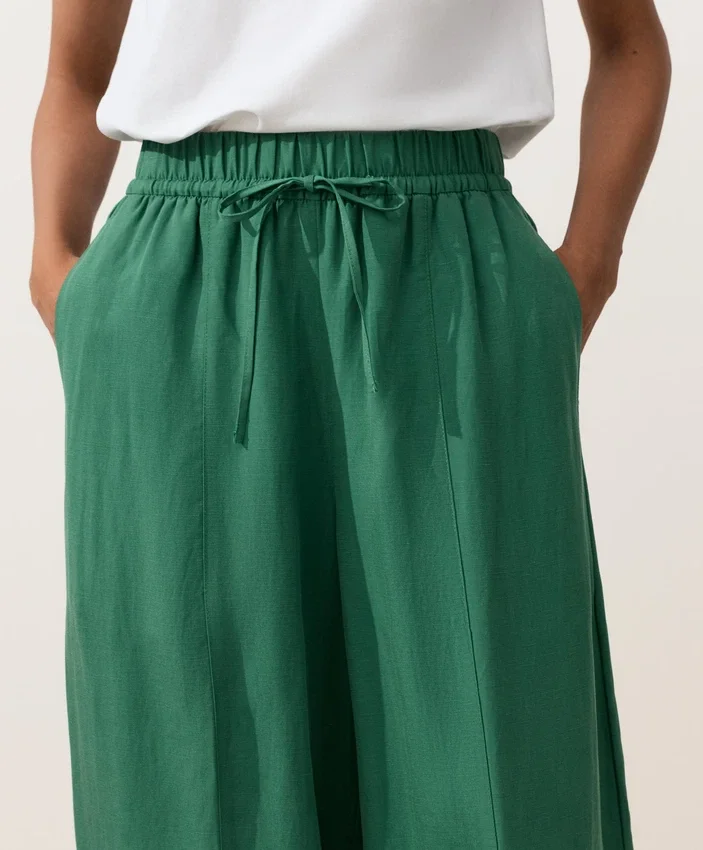 Balloon Trousers Lyocell Blend and 24% Linen with Seams Balloon Trousers Lyocell Blend and 24% Linen with Seams