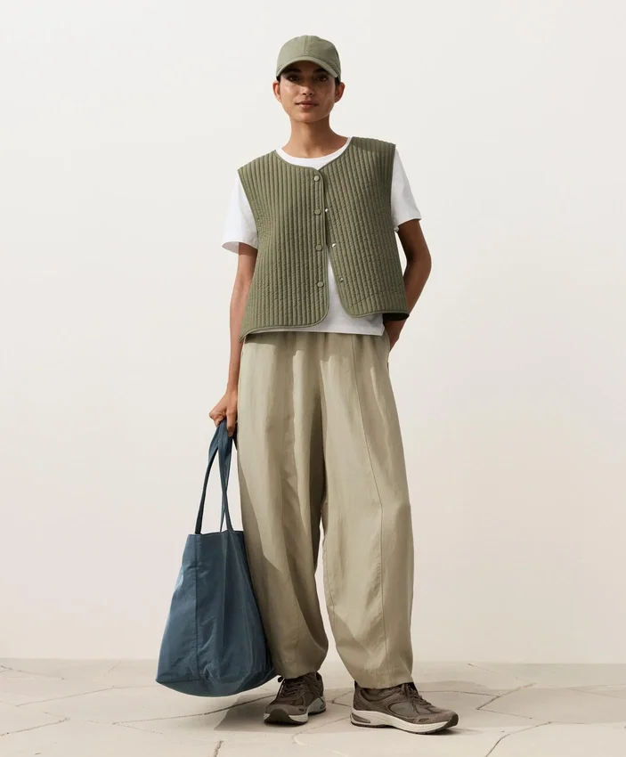 Balloon Trousers Lyocell Blend and 24% Linen with Seams Balloon Trousers Lyocell Blend and 24% Linen with Seams