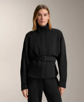 Belted Jacket with Brushed Modal