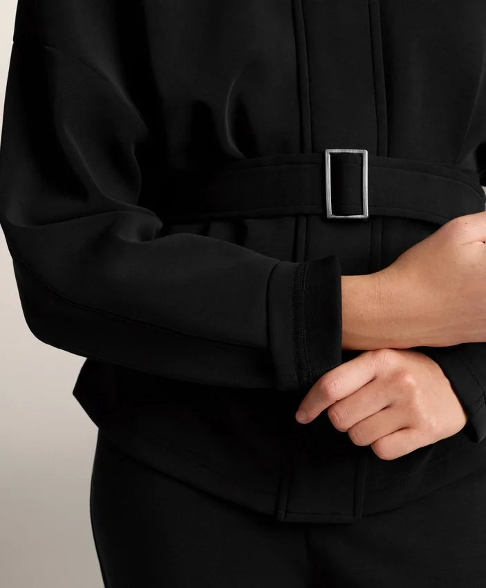 Belted Jacket with Brushed Modal Belted Jacket with Brushed Modal