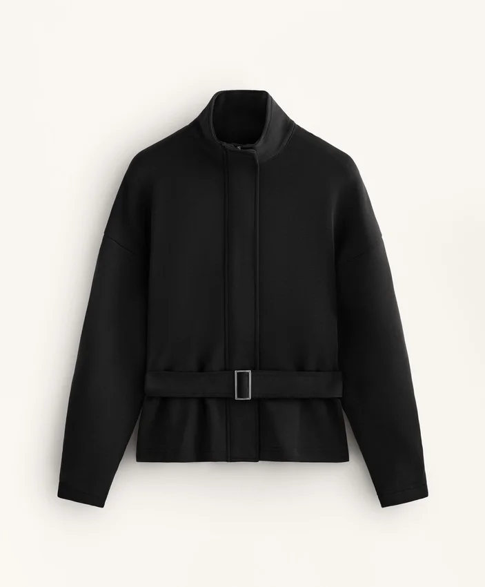 Belted Jacket with Brushed Modal Belted Jacket with Brushed Modal