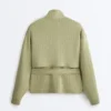 Boxy Cape Jacket with Soft-Touch Modal Pinstripe Boxy Cape Jacket with Soft-Touch Modal Pinstripe