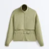 Boxy Cape Jacket with Soft-Touch Modal Pinstripe Boxy Cape Jacket with Soft-Touch Modal Pinstripe