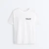 Boxy Cotton Blend T-Shirt with Slogan Boxy Cotton Blend T-Shirt with Slogan